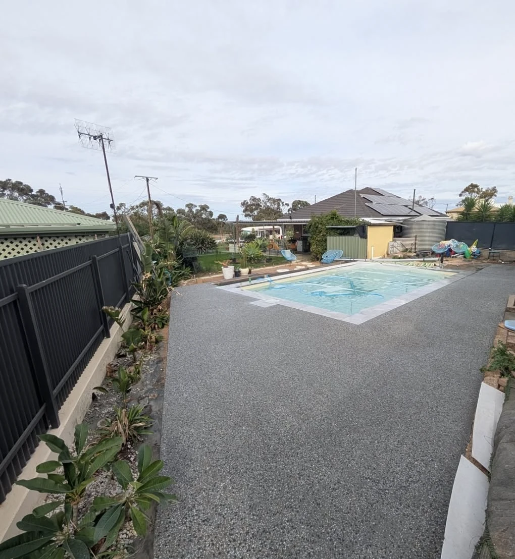 Concrete pool surround project at Morgan